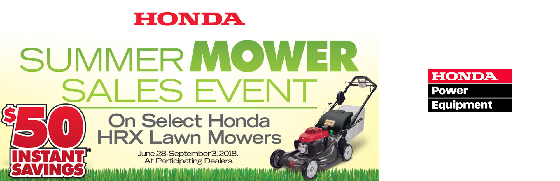 Honda Power Equipment: Honda Summer Mower Sales Event